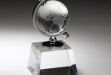 Crystal Spinning Globe on Clear Base #DT-CRY160